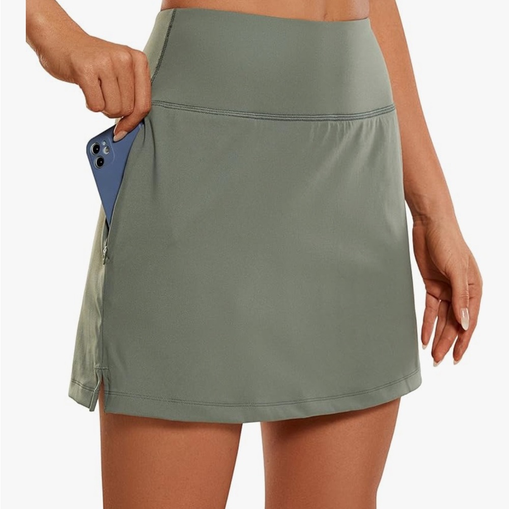 Women's Olive Gray/Green Athletic Skort